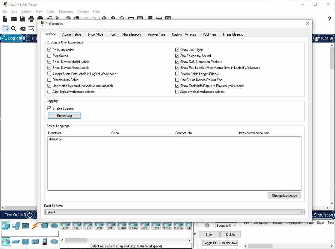 Cisco Packet Tracer — captura de tela 4